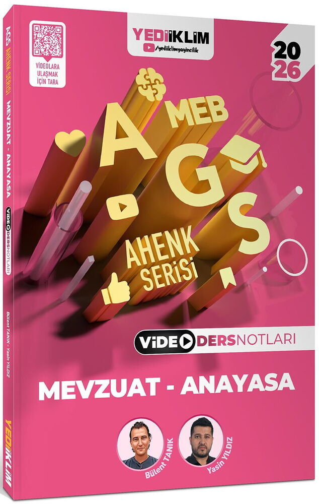 Yediiklim Yayınları 2026 MEB AGS Ahenk Serisi Mevzuat - Anayasa Video Ders Notları