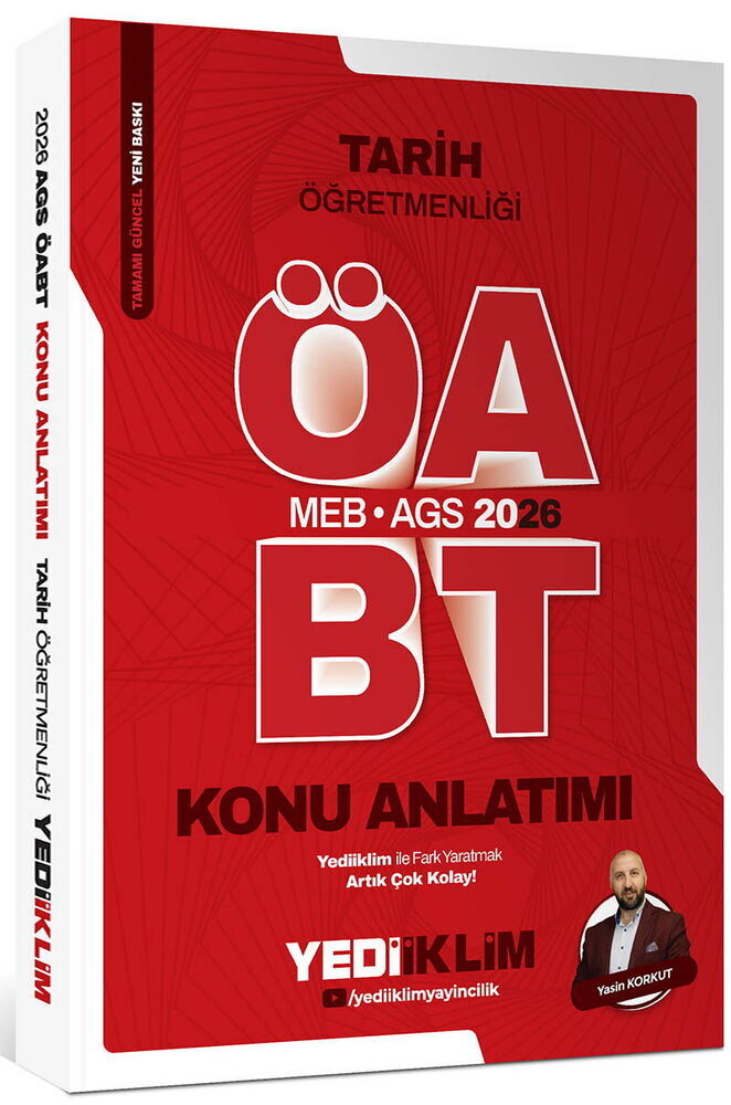 Yediiklim Yayınları 2026 MEB AGS ÖABT Tarih Öğretmenliği Konu Anlatımı