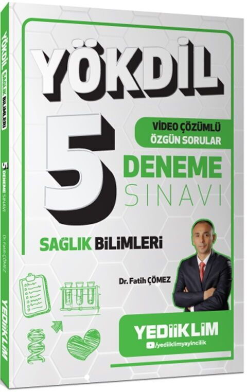 Yediiklim Yayınları YÖKDİL Sağlık Bilimleri Video Çözümlü Özgün Sorular 5 Deneme Sınavı