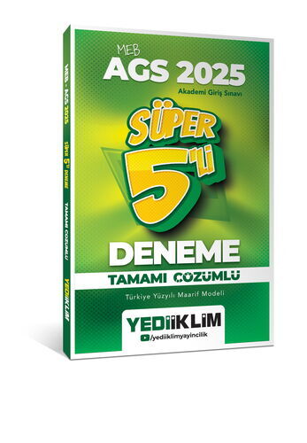 YEDİİKLİM YAYINLARI 2025 MEB AGS Tamamı Çözümlü Süper 5'li Deneme