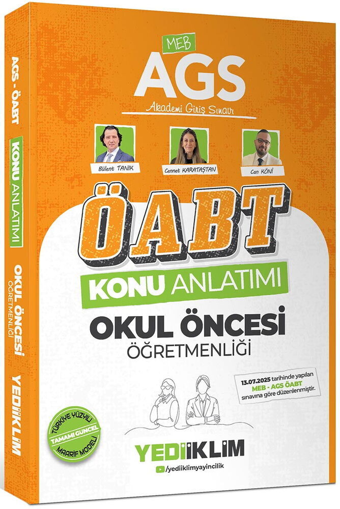 Yediiklim Yayınları 2026 MEB AGS ÖABT Okul Öncesi Öğretmenliği Konu Anlatımı