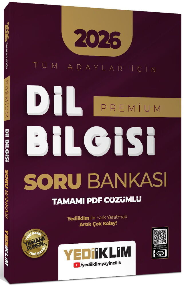 Yediiklim Yayınları 2026 Tüm Adaylar İçin Dil Bilgisi Premium Tamamı PDF Çözümlü Soru Bankası