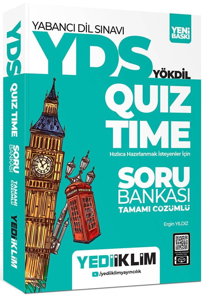 YEDİİİKLİM YAYINLARI YDS - YÖKDİL Quiz Time Tamamı Çözümlü Soru Bankası
