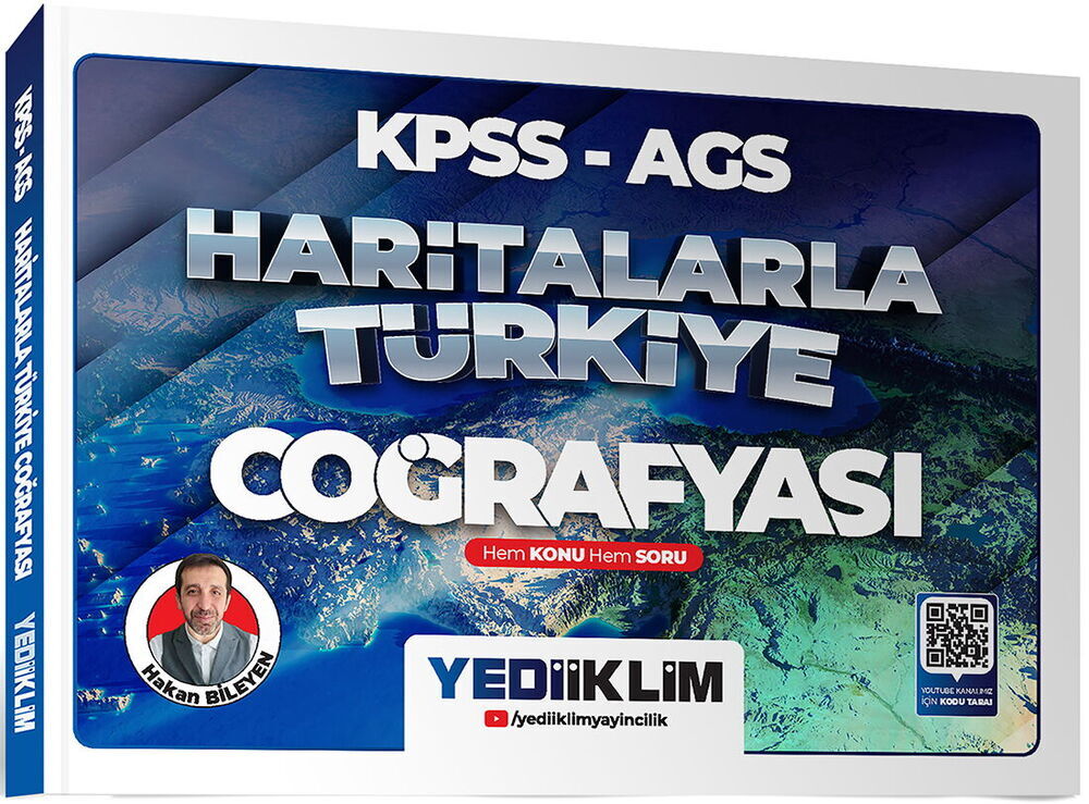 Yediiklim Yayınları 2026 KPSS AGS Haritalarla Türkiye Coğrafyası Hem Konu Hem Soru -Hakan Bileyen