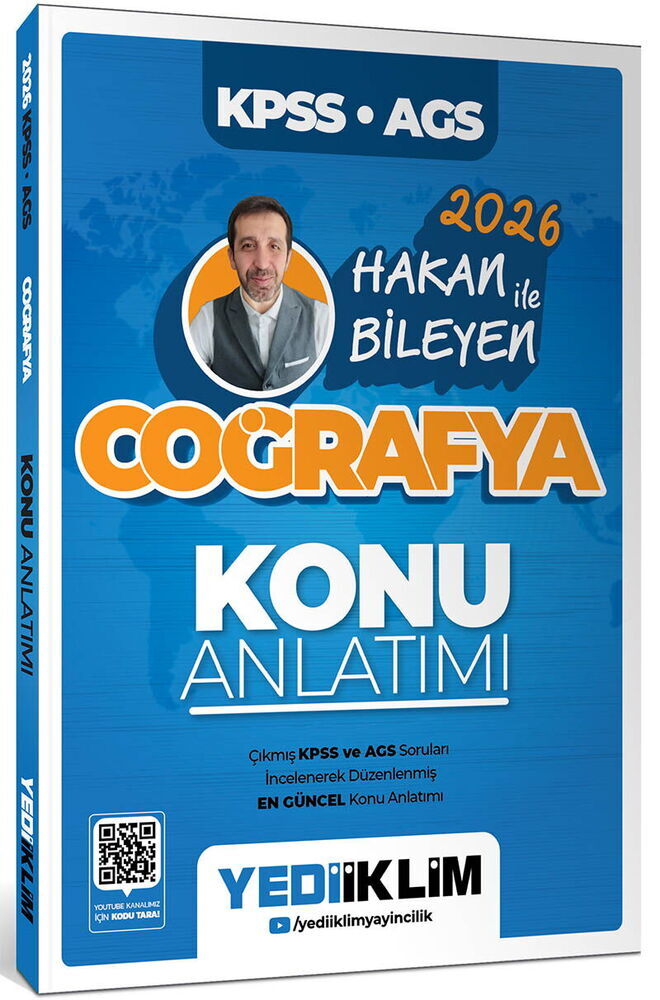 Yediiklim Yayınları 2026 KPSS AGS Coğrafya Konu Anlatımı -Hakan Bileyen