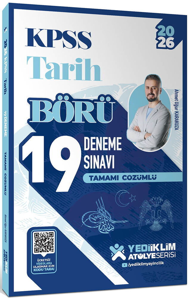 Yediiklim Yayınları 2026 KPSS Atölye Serisi Börü Tarih Tamamı Çözümlü 19 Deneme Sınavı