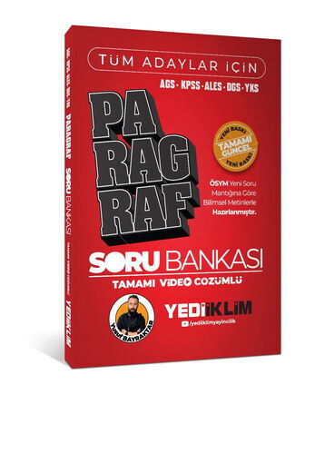 Yediiklim 2025 Tüm Adaylar İçin KPSS -AGS - ALES - DGS - YKS Tamamı Video Çözümlü Paragraf Soru Bankası