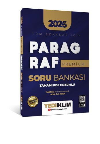 Yediiklim Yayınları 2026 Tüm Adaylar İçin Paragraf Premium Tamamı PDF Çözümlü Soru Bankası