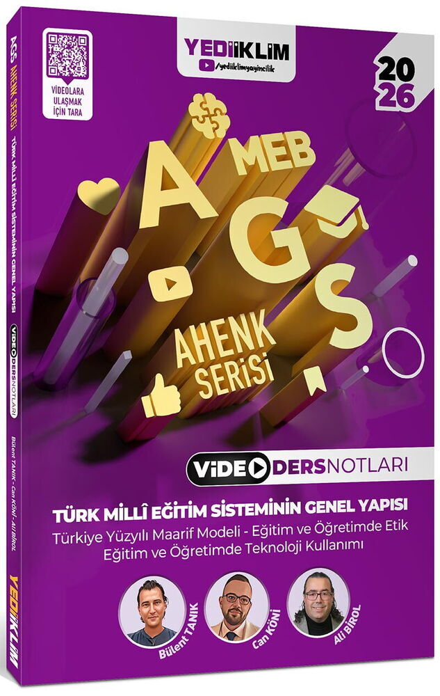 Yediiklim Yayınları 2026 MEB AGS Ahenk Serisi Türk Milli Eğitim Sisteminin Genel Yapısı Video Ders Notları