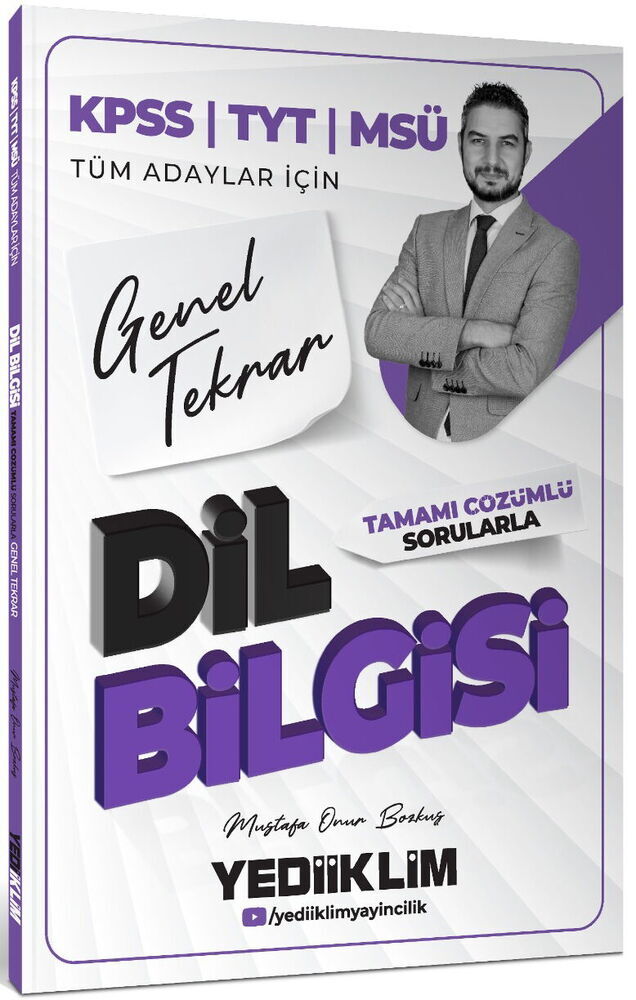 Yediiklim Yayınları 2026 KPSS TYT MSÜ Tüm Adaylar İçin Dil Bilgisi Tamamı Çözümlü Sorularla Genel Tekrar