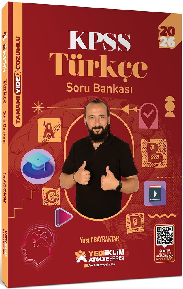 Yediiklim Yayınları 2026 KPSS Genel Yetenek Atölye Serisi Türkçe Tamamı Video Çözümlü Soru Bankası