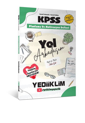 Yediiklim Yayınları Hediye KPSS GK-GY Yol Arkadaşım Planlama ve Motivasyon Defteri(SEPETTE 20 ADET İLE SINIRLIDIR)