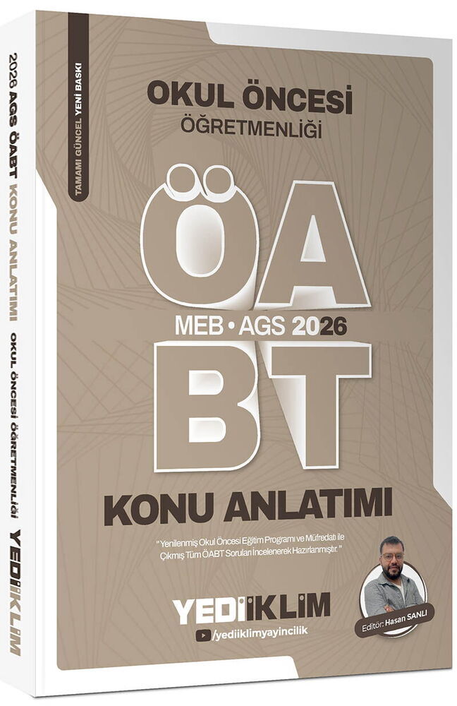 Yediiklim Yayınları MEB AGS ÖABT Okul Öncesi Öğretmenliği Konu Anlatımı