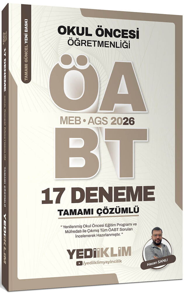 Yediiklim 2026 MEB AGS ÖABT Okul Öncesi Öğretmenliği Tamamı Çözümlü 17 Deneme 
