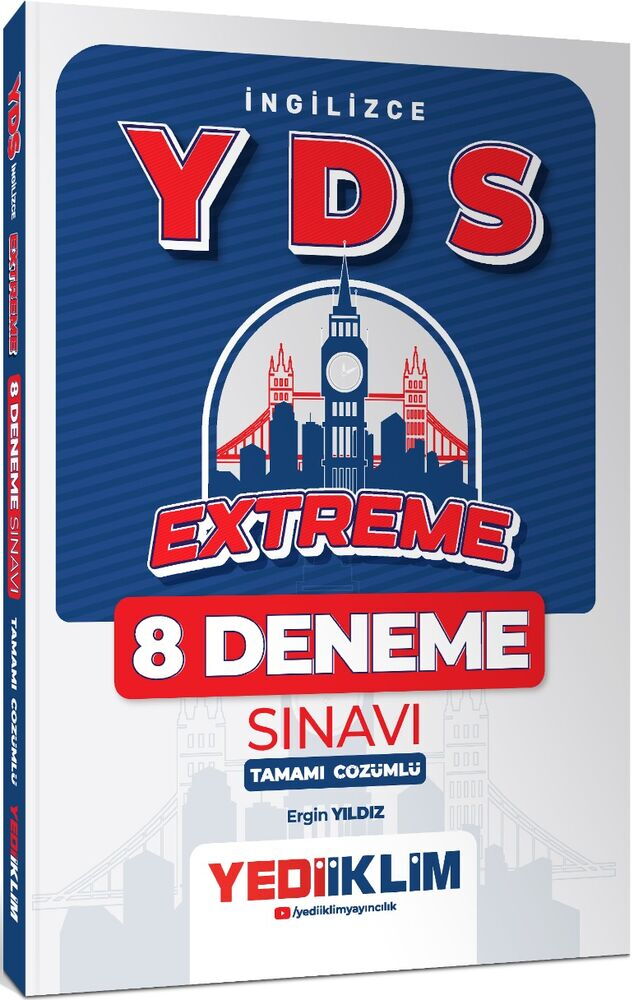 Yediiklim Yayınları YDS İngilizce Extreme Tamamı Çözümlü 8 Deneme Sınavı
