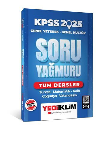 Yediiklim Yayınları 2025 KPSS Genel Yetenek Genel Kültür Tüm Dersler Soru Yağmuru