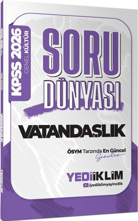 Yediiklim Yayınları 2026 Genel Kültür Vatandaşlık Soru Dünyası