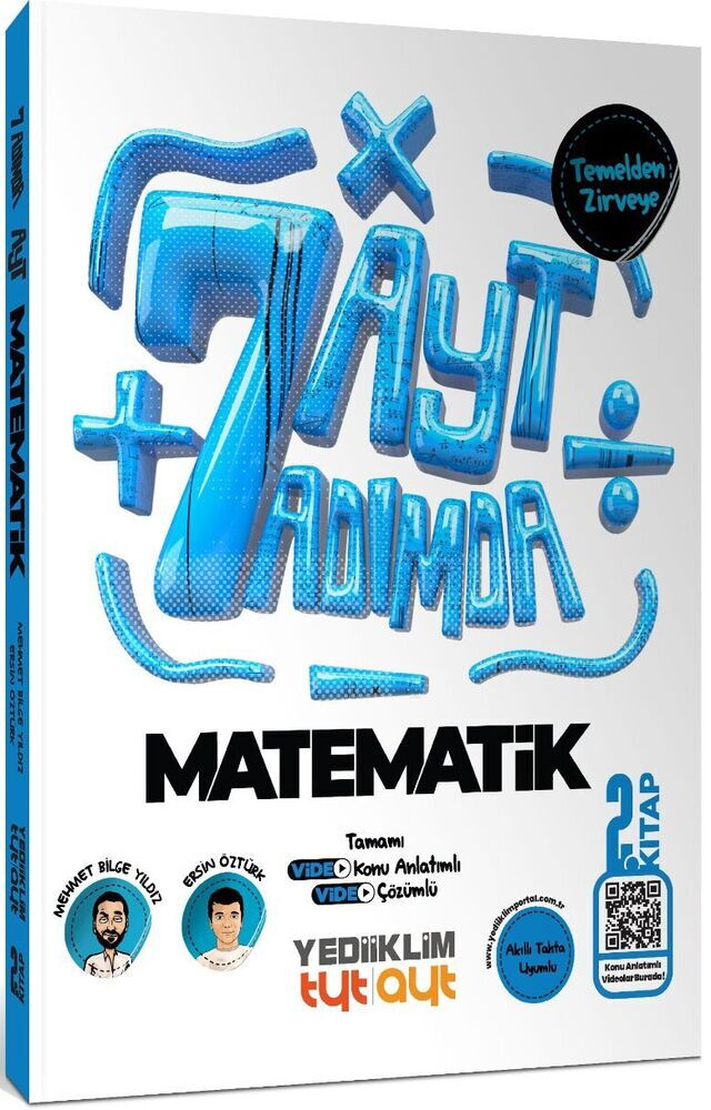 Yediiklim Yayınları AYT Yedi Adımda Temelden Zirveye Matematik Tamamı Video Konu Anlatımlı ve Tamamı Video Çözümlü 2. Kitap