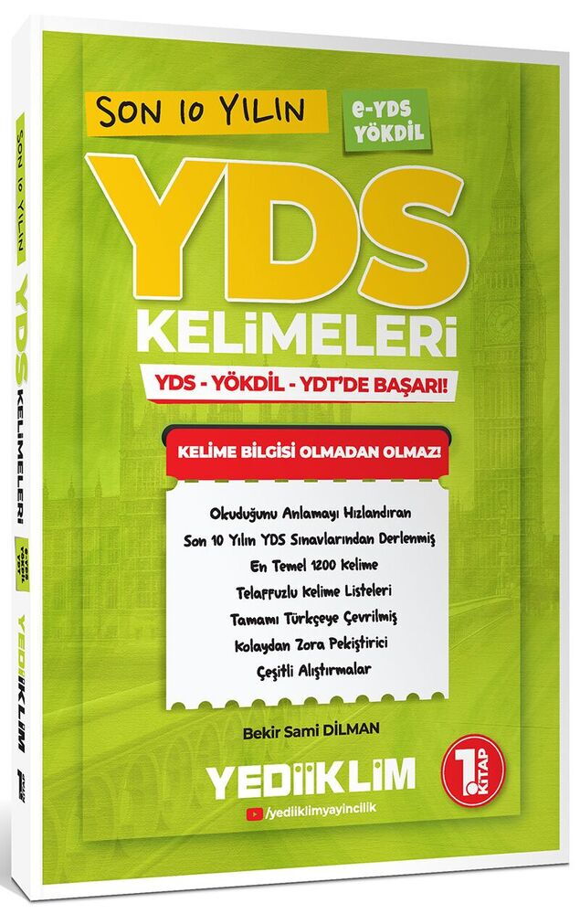 Yediiklim Yayınları Son 10 Yılın YDS Kelimeleri (1.Kitap)
