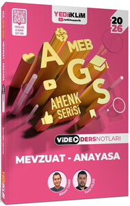 Yediiklim Yayınları 2026 MEB AGS Ahenk Serisi Mevzuat - Anayasa Video Ders Notları