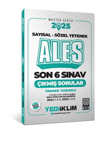 Yediiklim Yayınları 2025 ALES Master Serisi Sayısal - Sözel Yetenek Tamamı Çözümlü Son 6 Sınav Çıkmış Sorular (ALES 3 DAHİL) #1