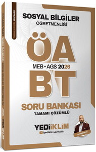 Yediiklim Yayınları 2026 MEB AGS ÖABT Sosyal Bilgiler Öğretmenliği Tamamı Çözümlü Soru Bankası