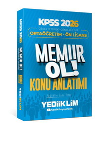 Yediiklim Yayınları 2026 Ortaöğretim-Önlisans Genel Kültür-Genel Yetenek Memur Konu Anlatım