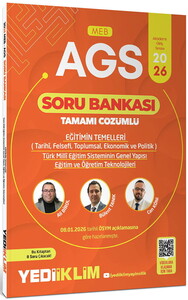 Yediiklim  Yayınları 2026 MEB-AGS EĞİTİMİN TEMELLERİ VE TEMEL KAVRAMLAR, TÜRK MİLLİ EĞİTİM SİSTEMİNİN GENEL YAPISI, EĞİTİM VE ÖĞ