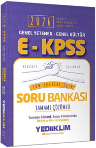 Yediiklim Yayınları 2026 E - KPSS Genel Yetenek Genel Kültür Tüm Adaylar İçin Tamamı Çözümlü Soru Bankası