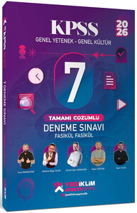 Yediiklim Yayınları 2026 KPSS Genel Yetenek - Genel Kültür Fasikül Fasikül 7 Deneme Sınavı Tamamı Çözümlü