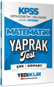 YEDİİKLİM YAYINLARI 2026 KPSS ORTAÖĞRETİM-ÖNLİSANS MATEMATİK ÇEK KOPART YAPRAK TEST