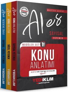 Yediiklim Yayınları 2026 Master Serisi ALES Sayısal-Sözel Yetenek Konu Modüler Set+5 Deneme (3 Kitap)