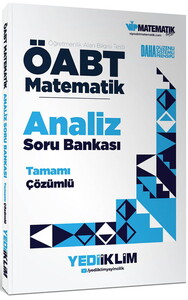Yediiklim Yayınları ÖABT Matematik Öğretmenliği Analiz Tamamı Çözümlü Soru Bankası
