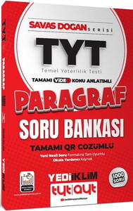 Yediiklim Yayınları 2025 TYT Savaş Doğan Serisi Tamamı Video Konu Anlatımlı ve QR Çözümlü Paragraf Soru Bankası 