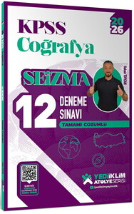 Yediiklim Yayınları 2026 KPSS Atölye Serisi Coğrafya Seizma Tamamı Çözümlü 12 Deneme Sınavı
