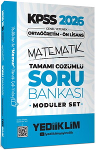 Yediiklim Yayınları 2026 KPSS Ortaöğretim Ön Lisans Genel Yetenek Genel Kültür Tamamı Çözümlü Soru Bankası Modüler Set #3