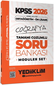 Yediiklim Yayınları 2026 KPSS Ortaöğretim Ön Lisans Genel Yetenek Genel Kültür Tamamı Çözümlü Soru Bankası Modüler Set #5