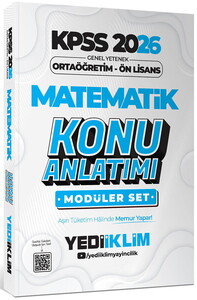 Yediiklim Yayınları 2026 KPSS Ortaöğretim Ön Lisans Genel Yetenek Genel Kültür Konu Anlatımı Modüler Set #3