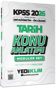 Yediiklim Yayınları 2026 KPSS Ortaöğretim Ön Lisans Genel Yetenek Genel Kültür Konu Anlatımı Modüler Set #4