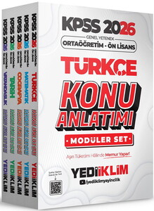 Yediiklim Yayınları 2026 KPSS Ortaöğretim Ön Lisans Genel Yetenek Genel Kültür Konu Anlatımı Modüler Set