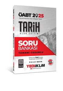Yediiklim Yayınları 2025 ÖABT Tarih Alan Eğitimi Tamamı Çözümlü Soru Bankası #1