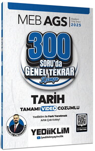 Yediiklim Yayınları 2025 MEB AGS Tarih 300 Soruda Tamamı Video Çözümlü Genel Tekrar Kampı