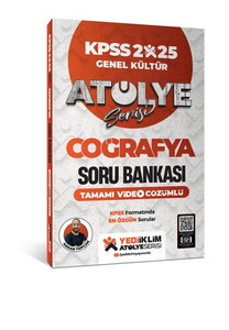 Yediiklim Yayınları 2025 KPSS Genel Kültür Atölye Serisi Coğrafya Tamamı Video Çözümlü Soru Bankası