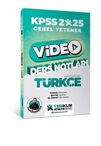 Yediiklim Yayınları 2025 KPSS Genel Yetenek Atölye Serisi Türkçe Video Ders Notları 