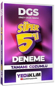 Yediiklim Yayınları 2026 DGS Tamamı Çözümlü Süper 5\'li Deneme