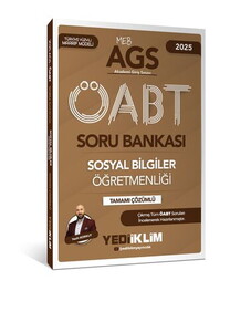 Yediiklim Yayınları 2025 MEB AGS ÖABT Sosyal Bilgiler Öğretmenliği Tamamı Çözümlü Soru Bankası