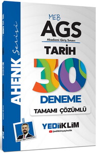 Yediiklim Yayınları MEB AGS Ahenk Tarih Tamamı Çözümlü 30 Deneme
