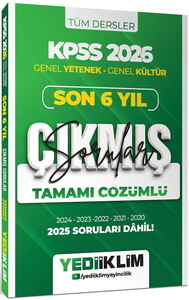 Yediiklim 2026 KPSS Genel Yetenek Genel Kültür Son 6 Yıl Tamamı Çözümlü Çıkmış Sorular 