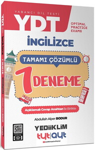 Yediiklim Yayınları YDT Optimal Practice Exams Tamamı Çözümlü 7 Deneme