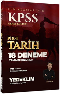 Yediiklim Yayınları KPSS GK Tüm Adaylar İçin Tamamı Çözümlü Pir-i Tarih 18 Deneme